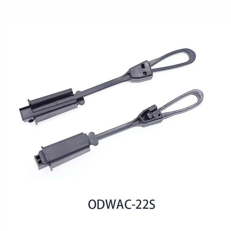 La suspensión del cable de la serie FTTH de ODWAC afianza la tensión inoxidable del alambre con abrazadera de acero