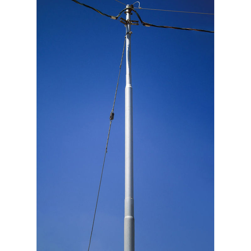 Corriente eléctrica tubular de acero estampada de poste el 16M Hot Dip For