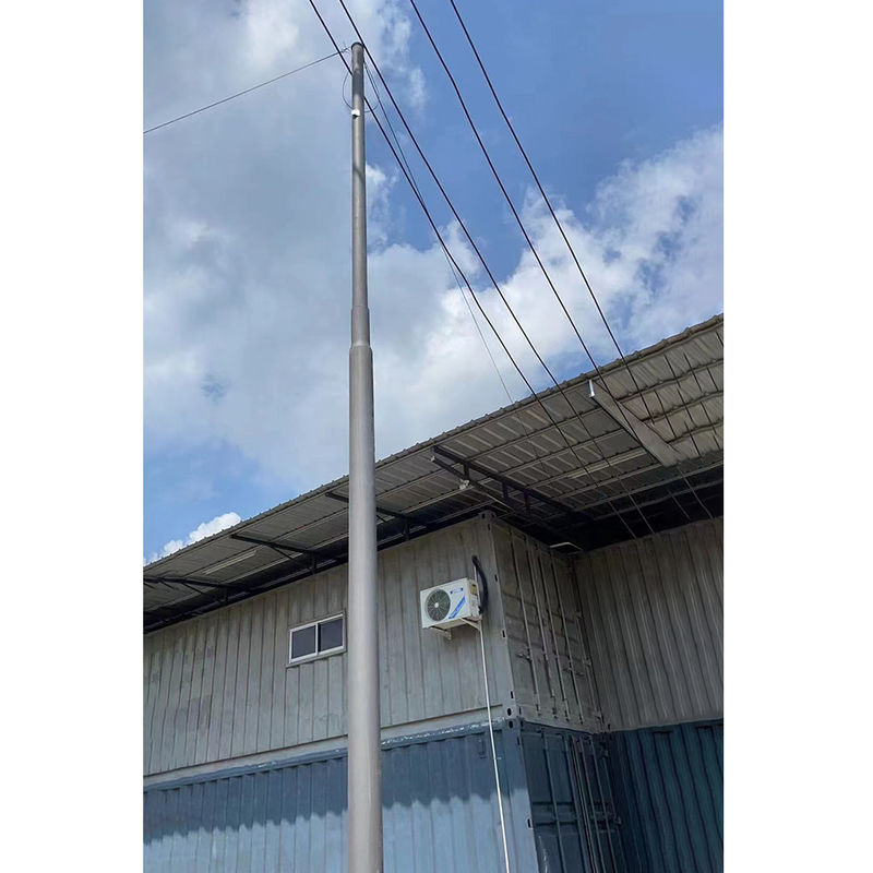Corriente eléctrica tubular de acero estampada de poste el 16M Hot Dip For