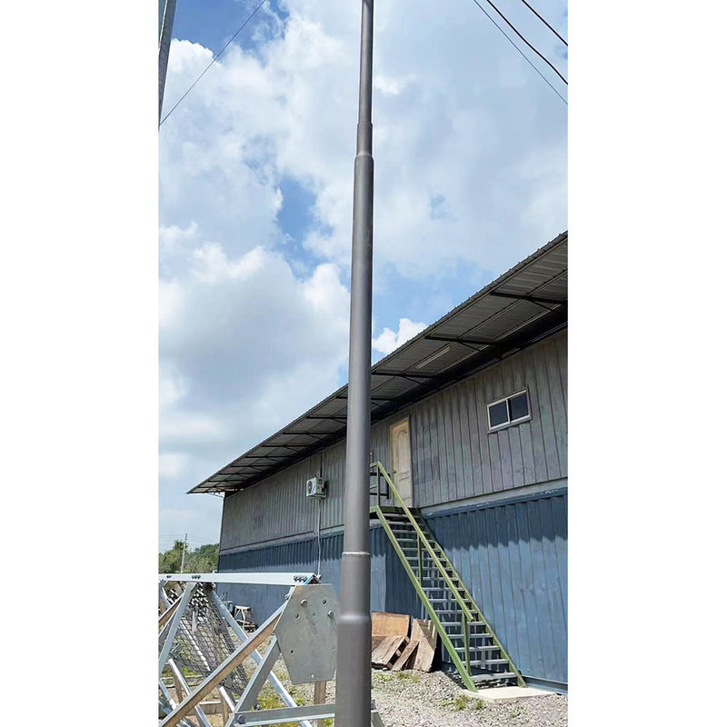 Corriente eléctrica tubular de acero estampada de poste el 16M Hot Dip For